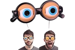 grupan Crazy Eyes Glasses, Googly Eyes Glasses, Novelty Shaking Eye Glasses, Funny Glasses, Gag Gifts for Kids Party