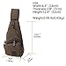 Canvas Chest Pack Crossbody Casual Sling Shoulder Bag(502) (Dark coffee)
