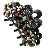 Hair Claw Jaw Pin Butterfly Clip Jet Acrylic Hair Styling Accessories Gift for Women Teens Girls (Black)
