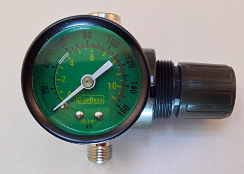HVLP Spay Gun Air Regulator/Pressure Gauge Air Adjusting Valve Regulator w/Gauge