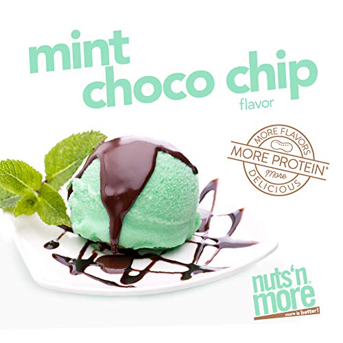 Nuts 'N More Mint Chocolate Chip Peanut Butter Spread, All Natural High Protein Nut Butter Healthy Snack, Omega 3's, Antioxidants, Low Carb, Low Sugar, Gluten-Free, Non-GMO, no preservatives,16 oz Jar - Thumbnail 4