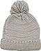 Tahari by Elie Tahari Chunky Marled Purl Knit Beanie With Pom Pom