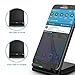 Fast Wireless Charger, Mifanstech 2 Coils Qi Wireless Charging Stand Wireless Phone Quick Charger Station for Galaxy S7 S7 Edge S6 Edge Plus Note 5 All QI-Enabled Devices-Black