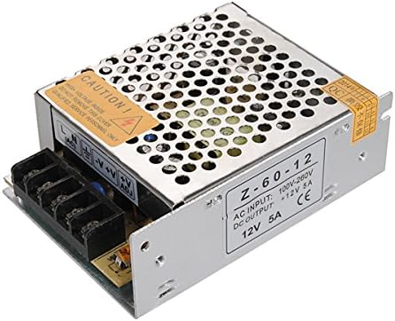 Hitommy 110V 220V to 12V 5A 60W LED Light Strip Switch Power Supply Transformer Driver