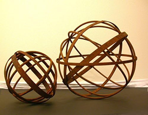 Garden Art Metal Sphere Sculpture 24" Decorative Sculptures for the Home and Garden Yard Art Decor