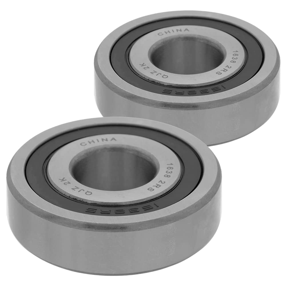 Photo 1 of 1638-2RS - Premium Deep Groove Radial Ball Bearing 3/4 in x 2 in x 9/16 in (ID x OD x Width) | 19.05 mm x 50.8 mm x 14.288 mm (ID x OD x Width) with Double Rubber Seal - 2-Pack