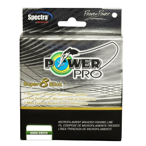 Power Pro Super 8 Slick Braided Fishing Line, 40-Pound/300-Yard, Aqua Green, Outdoor Stuffs