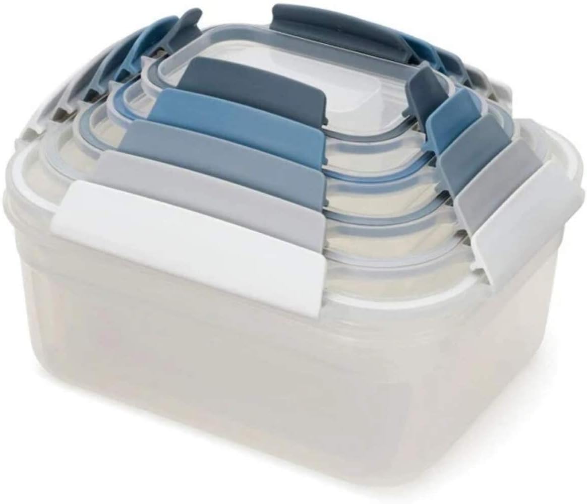 Joseph Joseph Nest Lock Food Storage Containers with Lids, 5 Piece Lunch Box Set, Leakproof & Airtight Meal Prep Containers