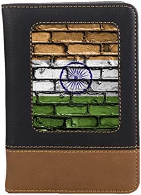 India Brick Flag Leatherette Passport Wallet Style Case Cover For Travel