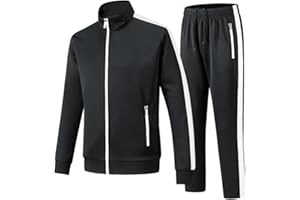 Feiairuike Men's Tracksuits 2 Piece Outfits Sweatsuits for Men Long Sleeve Track suits Athletic Full Zip Active Sports Sets
