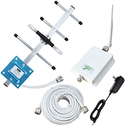 ATT Mobile Phone Signal Booster Mingcoll 700MHz Band 12/17 Cell Signal Booster 4G LTE Repeater Amplifier with Outdoor Directional for Home and Office (White-XK7)