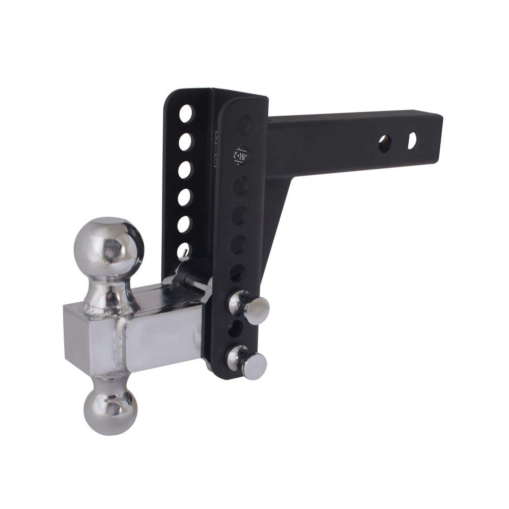 Trailer Valet Reversible Drop Hitch Adjustable 0 to 6 inch Drop, Black