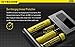 NITECORE New i4 2016 universal smart battery Charger with Ac and 12V DC (Car) power cords with EdisonBright BBX3 battery carry case