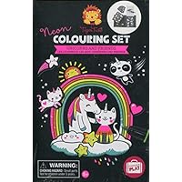 Tiger Tribe Neon Coloring Set - Unicorn & Friends, 1 EA