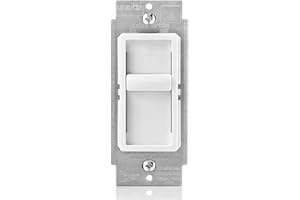 Leviton SureSlide Dimmer Switch for Dimmable LED, Halogen and Incandescent Bulbs, 6672-1LW, White