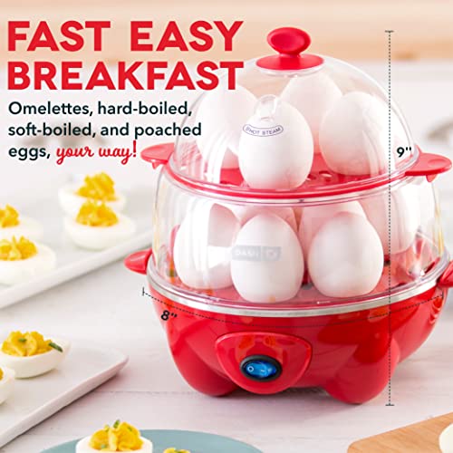 DASH Deluxe Rapid Egg Cooker for Hard Boiled, Poached, Scrambled Eggs