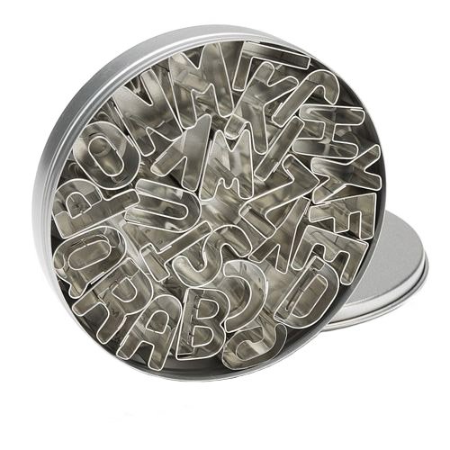 Buy Patisse 26-Piece Alphabet Cookie Cutters in Tin Box, 1-Inch Online