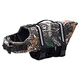 Camo Pet Life Preserver Jacket,Camouflage Dog Life Vest with Adjustable Buckles,Dog Safety Life Coat for Swimming, Boating, Hunting(XS, S, M, L, XL)