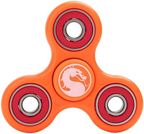 Tri-Spinner Fidget Toy EDC Focus Toy Stress Reducer with Hybrid Ceramic Bearing (Orange, One Size)