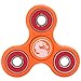 Tri-Spinner Fidget Toy EDC Focus Toy Stress Reducer with Hybrid Ceramic Bearing (Orange, One Size)