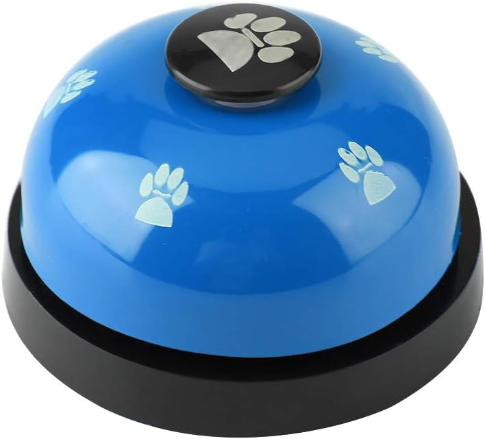 Pet Training Bells, Iron Sturdy Cute Cartoon Pet Bell Dog Puppy Pet Potty Training Bells Doggy Door Bell for Dog Cat(Blue)