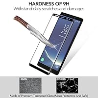 Galaxy Note 8 Screen Protector, Full Coverage Anti-Scratch HD Clear 3D Curved Tempered Glass for Samsung Galaxy Note 8 (Black) by Basesailor