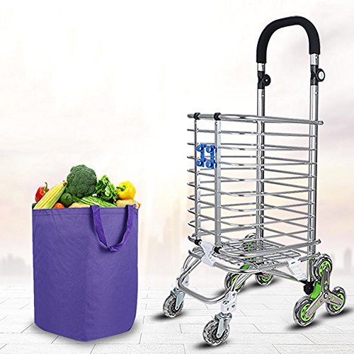 Buy MXXYY Aluminum alloy 8 Wheel Shopping Cart Trolley with Handle