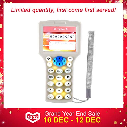 White CTCSS 99 up to 3 km(Open Field) 9 Frequency Copy Encrypted NFC Smart Card RFID Copier ID/IC Reader Writer with USB Cable