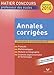 Annales corrigées by 