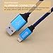 Lightning Cable 3 Pack 1FT Iophi iPhone Charging to USB Nylon Braided 2.4A High Speed Heavy Duty Aluminum Connector Charge Sync Cable for iPhone 7 / 7 Plus / 6 / 6s / 5 5s 5c SE / iPad / iPod - BLUE