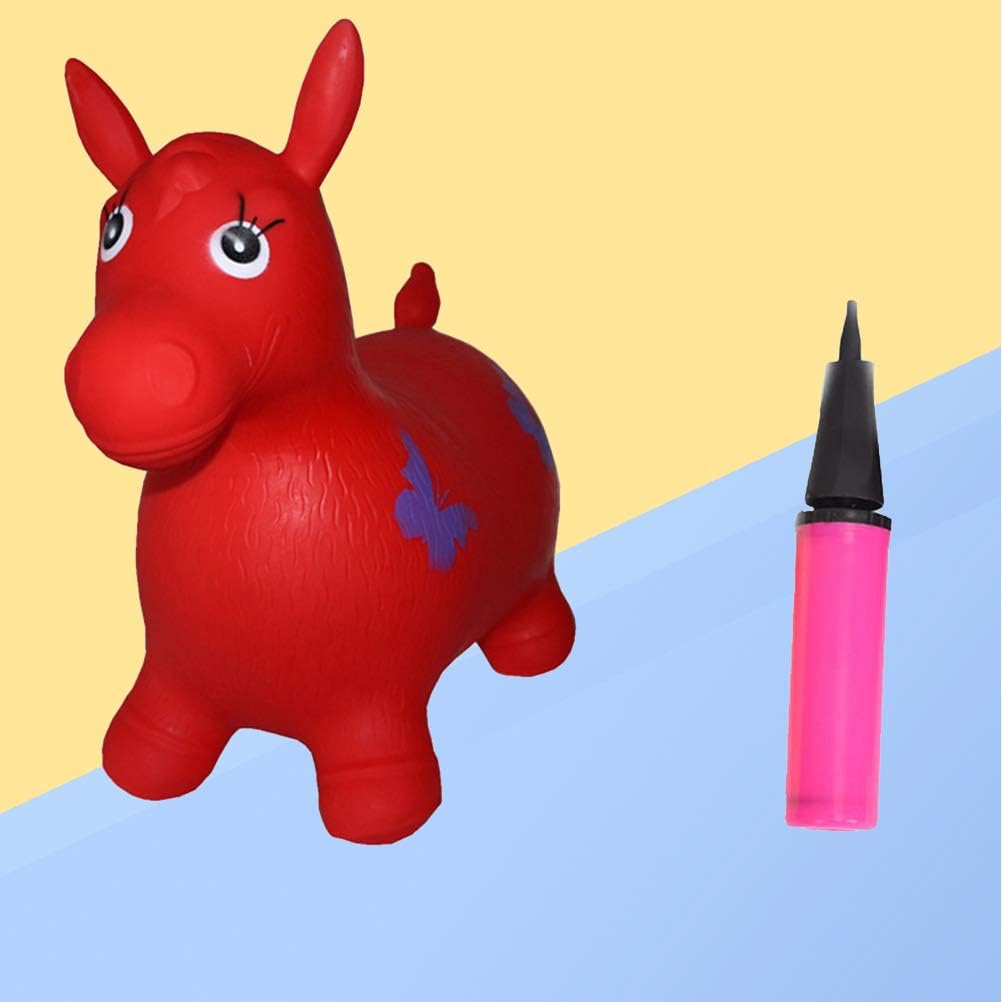 red bouncy horse