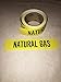 Roll of Natural Gas Pipe Marker, 72 Labels in a roll, With liner, Self adhesive stickers you peel and stick, 9