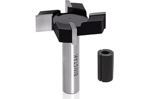 CNC Spoilboard Surfacing Router Bit 1/2" Shank, Slab Flattening Router Bit Carbide Planer Router Bits Wood Milling Cutter Planing Tool Woodworking Tools by BINSTAK