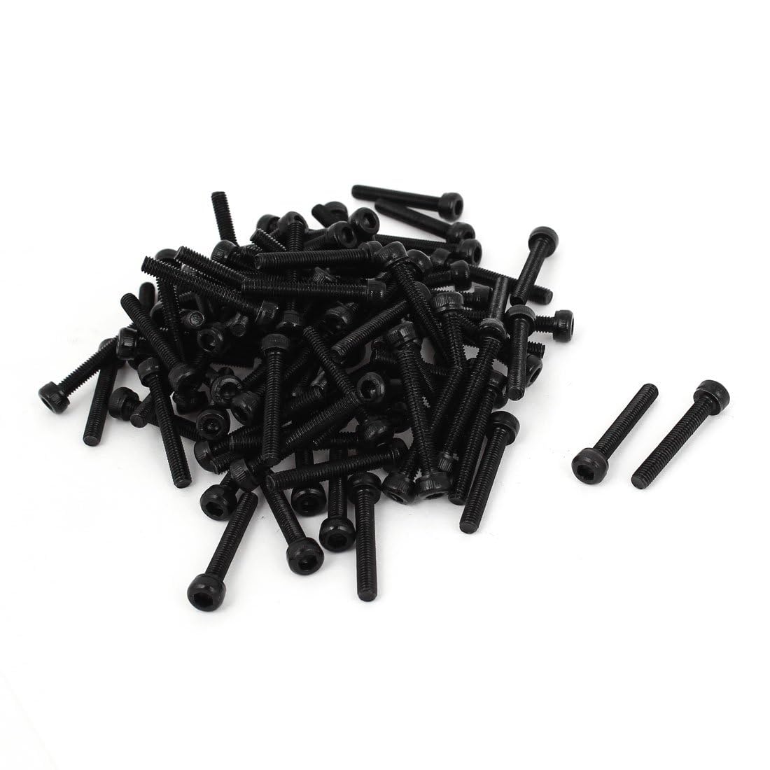 TOP-VIGOR 100Pcs Hexagon Socket Head Cap Screws, M3 x 20mm 12.9 Alloy Steel Replacement Machine Fastener Screws, Fully Thread for Bicycle Motorcycle Repair, Professionals Repairmen, Black