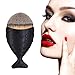 LandFox Fish Scale Makeup Brush Fishtail Bottom Brush Powder Blush Makeup Cosmetic Brush (Black)