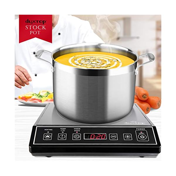 Duxtop-Whole-Clad-Tri-Ply-Stainless-Steel-Stockpot-with-Lid-8-Quart-Kitchen-Induction-Cookware Duxtop Whole-Clad Tri-Ply Stainless Steel Stockpot with Lid, 8 Quart, Kitchen Induction Cookware