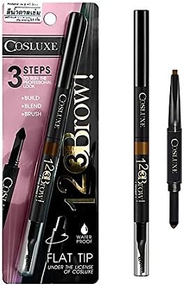 Cosluxe Cosmetics 123 Brow 3 Steps Waterproof Eyebrow Pencil #Deep Brown