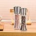 Adoric Life Salt and Pepper Grinders Set of 2, Brushed Stainless Steel Pepper and Salt Mill Shakers with Adjustable Ceramic Rotor for Himalayan Salt, Sea Salt, Pepper and More