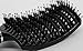 Boar Bristle Hair Brush: Nylon Detangling Pins and 100% Natural Boar Bristles for Hair Oil Distribution. Curved for Scalp Massage. Vented For Faster Drying.(Black)