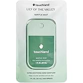 Touchland Gentle Mist Ultra-Soothing Hand Sanitizer Spray, Lily Of The Valley scented, 1FL. OZ. Travel Size
