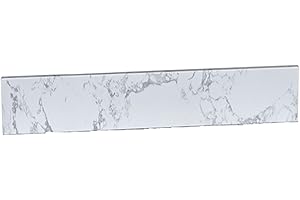LEGENDSTONE 31 Inch Engineered Marble Stone Top Backsplash for Bathroom Vanity Sink Top, Carrara White (31"X4"(Only top backsplash))