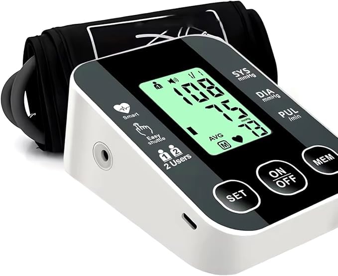 FARMADAR Baumanómetro Digital para Brazo – Monitor de Presión Arterial con Pantalla LED, Medición Automática y Precisa, Múltiples Modos de Lectura