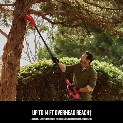 CRAFTSMAN V20 Cordless Pole Saw, 14-Foot, Battery and Charger Included, Pole Saws photo 11