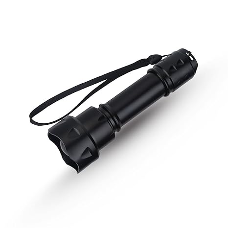 Taschenlampe IR fokussierbare Zoomable Nachtsicht Infrarot Taschenlampe mit Lanyard für Jagd Notfall Camping Wandern