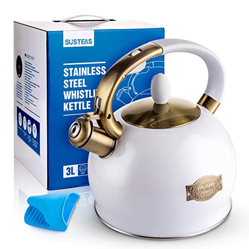 SUSTEAS Stove Top Whistling Tea KettleSurgical Stainless Steel