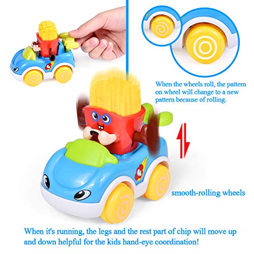 image for FUN LITTLE TOYS Pull Back Cars Push and Go Cars for Toddlers Babies To