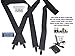 Holdup Under-Ups, Black 1 1/2 Undergarment Suspenders for Men with the X Back Style with the Patented 'No-Slip Clip'