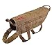 OneTigris Tactical Dog Training Vest Harness with Mesh Padding and Two Handles (Coyote Brown - Upgraded Version, L / 49cm)