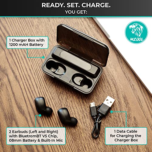 Amazan Truly Wireless Earbuds for iPhone, Android & All Bluetooth