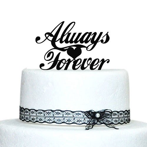 Amazon Com Always Forever Wedding Cake Topper Monogram Cake